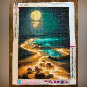 Moonlit Beach Diamond Art